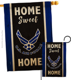 Home Sweet Air Force - Military Americana Vertical Impressions Decorative Flags HG108454 Made In USA