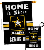 Home is Where US Army - Military Americana Vertical Impressions Decorative Flags HG108456 Made In USA