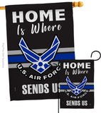 Home is Where Air Force - Military Americana Vertical Impressions Decorative Flags HG108460 Made In USA