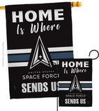 Home is Where Spece Force - Military Americana Vertical Impressions Decorative Flags HG108461 Made In USA