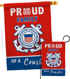 Proud Family Coastie - Military Americana Vertical Impressions Decorative Flags HG108465 Made In USA