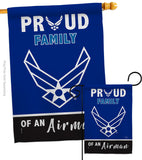 Proud Family Airman - Military Americana Vertical Impressions Decorative Flags HG108466 Made In USA