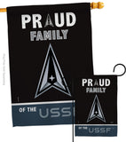 Proud Family USSF - Military Americana Vertical Impressions Decorative Flags HG108467 Made In USA