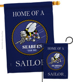 Home of Seabees Sailor - Military Americana Vertical Impressions Decorative Flags HG108469 Made In USA