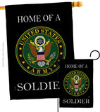 Home of Army Soldier - Military Americana Vertical Impressions Decorative Flags HG108472 Made In USA