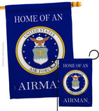 Home of Airman - Military Americana Vertical Impressions Decorative Flags HG108475 Made In USA