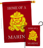 Home of Marine Dog - Military Americana Vertical Impressions Decorative Flags HG108476 Made In USA