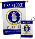 US Air Force Retired - Military Americana Vertical Impressions Decorative Flags HG108481 Made In USA