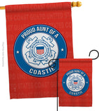 Proud Aunt Coastie - Military Americana Vertical Impressions Decorative Flags HG108490 Made In USA