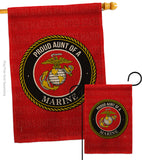 Proud Aunt Marines - Military Americana Vertical Impressions Decorative Flags HG108491 Made In USA