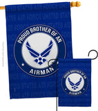 Proud Brother Airman - Military Americana Vertical Impressions Decorative Flags HG108496 Made In USA