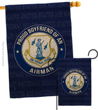 Air Force Proud Boyfriend Airman - Military Americana Vertical Impressions Decorative Flags HG108507 Made In USA