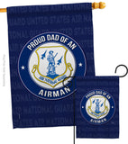 Air Force Proud Dad Airman - Military Americana Vertical Impressions Decorative Flags HG108516 Made In USA