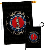 Army Proud Dad Soldier - Military Americana Vertical Impressions Decorative Flags HG108519 Made In USA