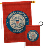 Proud Daughter Coastie - Military Americana Vertical Impressions Decorative Flags HG108526 Made In USA