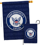 Proud Daughter Sailor - Military Americana Vertical Impressions Decorative Flags HG108529 Made In USA