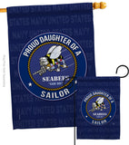 Seabees Proud Daughter Sailor - Military Americana Vertical Impressions Decorative Flags HG108530 Made In USA