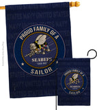 Seabees Proud Family Sailor - Military Americana Vertical Impressions Decorative Flags HG108539 Made In USA