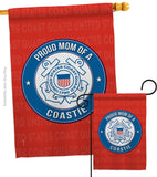 Proud Mom Coastie - Military Americana Vertical Impressions Decorative Flags HG108571 Made In USA