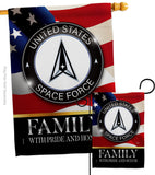 US Space Force Family Honor - Military Americana Vertical Impressions Decorative Flags HG108613 Made In USA