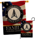 US Space Force Family Honor - Military Americana Vertical Impressions Decorative Flags HG108613 Made In USA