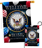 Welcome Home Navy - Military Americana Vertical Impressions Decorative Flags HG108628 Made In USA