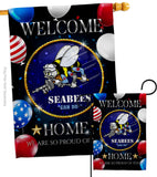Welcome Home Seabee - Military Americana Vertical Impressions Decorative Flags HG108632 Made In USA