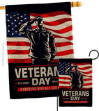 Honor Our Veterans - Military Americana Vertical Impressions Decorative Flags HG108638 Made In USA