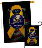 Support Seabees - Military Americana Vertical Impressions Decorative Flags HG108652 Made In USA