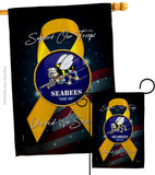 Support Seabees - Military Americana Vertical Impressions Decorative Flags HG108652 Made In USA