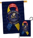 Support Seabees Troops - Military Americana Vertical Impressions Decorative Flags HG108656 Made In USA