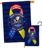 Support Seabees Troops - Military Americana Vertical Impressions Decorative Flags HG108656 Made In USA