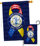 Support Air National Guard Troops - Military Americana Vertical Impressions Decorative Flags HG108657 Made In USA