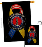 Support Army National Guard Troops - Military Americana Vertical Impressions Decorative Flags HG108658 Made In USA