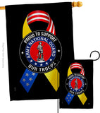 Support Army National Guard Troops - Military Americana Vertical Impressions Decorative Flags HG108658 Made In USA