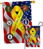 Support All Military Troops - Military Americana Vertical Impressions Decorative Flags HG108664 Made In USA