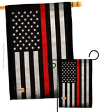 USA Thin Red Line - Military Americana Vertical Impressions Decorative Flags HG137039 Made In USA