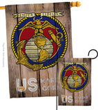 US Marine Corps - Military Americana Vertical Impressions Decorative Flags HG137083 Made In USA