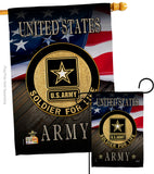 US Army Soldier for Life - Military Americana Vertical Impressions Decorative Flags HG137170 Made In USA