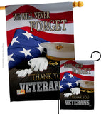 We will Never Forget - Military Americana Vertical Impressions Decorative Flags HG137171 Made In USA