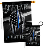 Blue Live Matter - Military Americana Vertical Impressions Decorative Flags HG137293 Made In USA