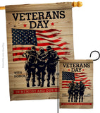 Memony Our Heroes - Military Americana Vertical Impressions Decorative Flags HG137334 Made In USA