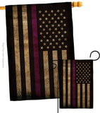 Thin Purple Line - Military Americana Vertical Impressions Decorative Flags HG137430 Made In USA