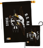 Navy Seals - Military Americana Vertical Impressions Decorative Flags HG140319 Made In USA