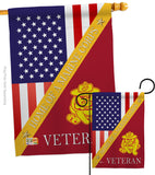 Home of USMC - Military Americana Vertical Impressions Decorative Flags HG140611 Made In USA