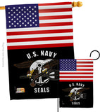 US Navy Seals - Military Americana Vertical Impressions Decorative Flags HG140625 Made In USA