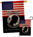 US POW MIA - Military Americana Vertical Impressions Decorative Flags HG140626 Made In USA