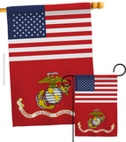 US Marine Corps - Military Americana Vertical Impressions Decorative Flags HG140730 Made In USA