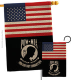 US POW/MIA - Military Americana Vertical Impressions Decorative Flags HG140732 Made In USA