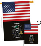 US Special Forces - Military Americana Vertical Impressions Decorative Flags HG140733 Made In USA